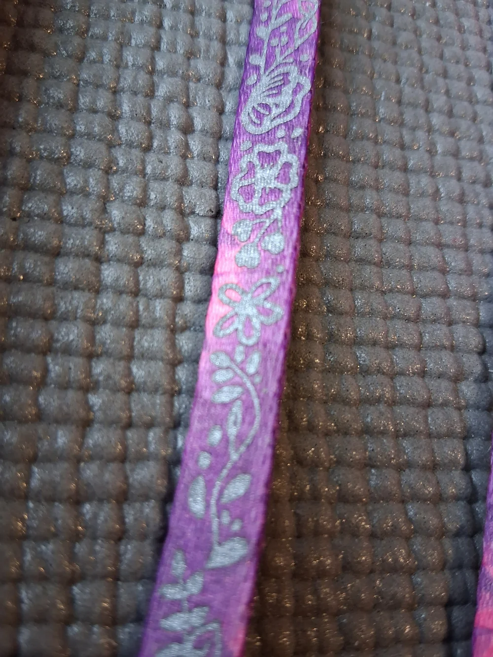 Purple Floral Reflecting Dog Leash with  Accents.